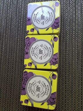 La Chatelaine French Milled Soap Lemon Verbena Shea Butter Sealed Tin Lot of 3